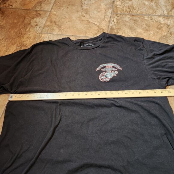 Black Ink Design Tee XXL – “Once a Marine Always a Marine” - Picture 5 of 9